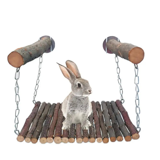 Balançoire pour en bois suspendu pour Hamster, lapin, souris, Chinchilla